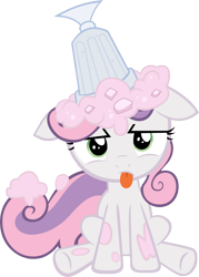 Size: 3153x4401 | Tagged: safe, artist:phantombadger, imported from derpibooru, sweetie belle, pony, .psd available, absurd resolution, female, floppy ears, milkshake, simple background, solo, tongue out, transparent background