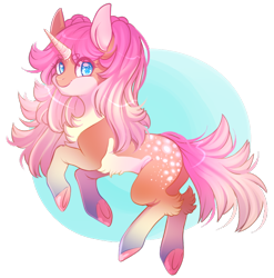 Size: 700x709 | Tagged: safe, artist:cabbage-arts, imported from derpibooru, oc, oc only, oc:pinky cream, pony, unicorn, female, horn, solo, unicorn oc