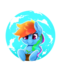 Size: 600x700 | Tagged: safe, artist:moondreamer16, imported from derpibooru, rainbow dash, pegasus, pony, cute, dashabetes, female, mare, plant, simple background, solo, transparent background