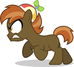 Size: 6000x5485 | Tagged: safe, artist:lahirien, imported from derpibooru, button mash, earth pony, pony, don't mine at night, .ai available, absurd resolution, angry, jananimations, male, simple background, solo, transparent background, vector, vector trace