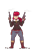 Size: 633x889 | Tagged: safe, artist:secretgoombaman12345, imported from derpibooru, apple bloom, human, chubby, chubby bloom, female, gun, humanized, looking at you, meanie belle, simple background, smoking gun, solo, transparent background, weapon