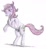 Size: 1209x1327 | Tagged: safe, artist:edhelistar, imported from derpibooru, clover (g1), pony, g1, g1 to g4, g4, generation leap, rearing, simple background, traditional art