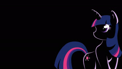 Size: 1920x1080 | Tagged: safe, artist:braukoly, imported from derpibooru, twilight sparkle, pony, unicorn, black background, female, simple background, solo, wallpaper