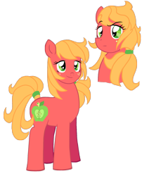 Size: 1497x1849 | Tagged: safe, artist:reina-del-caos, imported from derpibooru, big macintosh, pony, macareina, rule 63, simple background, solo, transparent background, vector