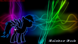 Size: 1920x1080 | Tagged: safe, artist:fenrirconnell, imported from derpibooru, rainbow dash, female, solo, wallpaper