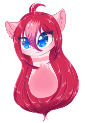 Size: 1024x1473 | Tagged: safe, artist:little-sketches, artist:php146, imported from derpibooru, oc, oc only, oc:amai, earth pony, pony, :t, bust, colored pupils, female, mare, portrait, simple background, solo, transparent background