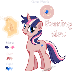 Size: 1053x1044 | Tagged: safe, artist:pandamoniyum, imported from derpibooru, oc, oc only, oc:evening glow, pony, cutie mark, offspring, parent:flash sentry, parent:twilight sparkle, parents:flashlight, simple background, solo, transparent background, vector