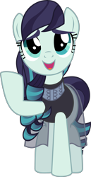 Size: 2962x5741 | Tagged: safe, artist:jhayarr23, imported from derpibooru, coloratura, earth pony, pony, absurd resolution, clothes, dress, female, mare, open mouth, raised hoof, rara, simple background, singing, smiling, solo, transparent background, vector