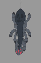 Size: 616x933 | Tagged: safe, artist:carnifex, imported from derpibooru, oc, oc only, monster pony, original species, spiderpony, gray background, monster mare, simple background, solo