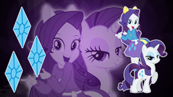 Size: 1366x768 | Tagged: safe, artist:blackgryph0n, artist:caliazian, artist:jerimin19, artist:mysteriouskaos, edit, imported from derpibooru, rarity, pony, unicorn, equestria girls, cutie mark, female, human ponidox, self ponidox, solo, vector, wallpaper, wallpaper edit, zoom layer