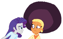 Size: 1133x705 | Tagged: safe, artist:ktd1993, imported from derpibooru, rarity, saffron masala, equestria girls, afro, alternate hairstyle, equestria girls-ified, female, lesbian, raffron, shipping, simple background, transparent background