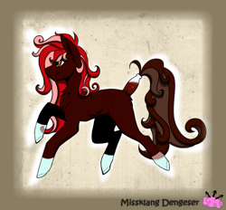 Size: 1400x1300 | Tagged: safe, artist:missklang, imported from derpibooru, oc, oc only, pony, adopted, closed species, coca-cola, glass bottle pony, signature, solo, theme, wavy mane