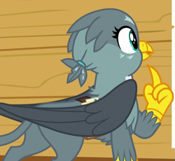 Size: 707x650 | Tagged: safe, imported from derpibooru, screencap, gabby, griffon, the fault in our cutie marks, butt, cropped, female, plot, solo