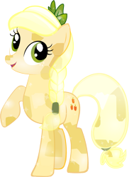 Size: 887x1220 | Tagged: safe, artist:bobagsp, imported from derpibooru, applejack, crystal pony, pony, .svg available, crystallized, female, simple background, solo, svg, transparent background, vector