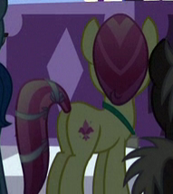 Size: 191x214 | Tagged: safe, imported from derpibooru, screencap, dark moon, fleur de verre, graphite, pony, princess spike (episode), butt, cropped, plot, tail wrap