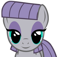 Size: 1607x1547 | Tagged: safe, artist:camtwo, artist:camtwosix, derpibooru exclusive, imported from derpibooru, maud pie, pony, female, looking at you, missing accessory, simple background, smiling, solo, transparent background, when she smiles