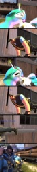 Size: 1024x4679 | Tagged: safe, artist:jackass67, imported from derpibooru, princess celestia, pony, comic:the crate, absurd resolution, brotherhood of arms, builder's blueprints, engineer, heavy, hornblower, hound dog, professor speks, professor's peculiarity, rescue ranger, scout, soldier, stahlhelm, team fortress 2
