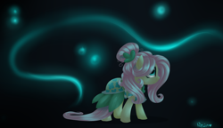 Size: 1780x1024 | Tagged: safe, artist:nika-rain, imported from derpibooru, fluttershy, pegasus, pony, abstract background, clothes, dress, female, mare, solo, walking