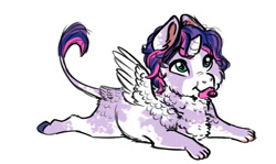 Size: 1024x609 | Tagged: safe, artist:earthsong9405, imported from derpibooru, oc, oc only, alicorn, hybrid, pony, arranged marriage au, alternate universe, baby, cute, interspecies offspring, magical lesbian spawn, offspring, pacifier, parent:rarity, parent:twilight sparkle, parents:rarilight, piebald coat, piebald colouring