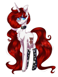 Size: 1293x1701 | Tagged: safe, artist:huirou, imported from derpibooru, oc, oc only, oc:teddy heart, pony, unicorn, clothes, female, mare, simple background, socks, solo, transparent background