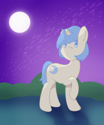 Size: 3000x3597 | Tagged: safe, artist:blissprism, imported from derpibooru, oc, oc only, oc:celestial charm, pony, moon, solo, stars