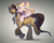 Size: 1066x856 | Tagged: safe, artist:locksto, imported from derpibooru, oc, oc only, pony, commission, ponies riding ponies, riding