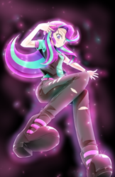 Size: 792x1224 | Tagged: safe, artist:banzatou, imported from derpibooru, starlight glimmer, equestria girls, mirror magic, spoiler:eqg specials, beanie, clothes, cool, female, hat, human coloration, looking at you, pants, shirt, smiling, solo, vest