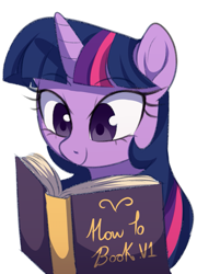 Size: 953x1327 | Tagged: safe, artist:verawitch, deleted from derpibooru, imported from derpibooru, twilight sparkle, alicorn, pony, book, bookhorse, female, mare, reading how to read, simple background, solo, that pony sure does love books, twilight sparkle (alicorn), white background