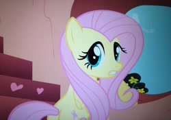 Size: 1380x966 | Tagged: safe, imported from derpibooru, screencap, fluttershy, pegasus, pony, sonic rainboom (episode), butt, female, looking back, mare, photo, picture of a screen, plot, solo