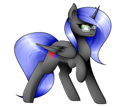 Size: 1622x1440 | Tagged: safe, artist:despotshy, imported from derpibooru, oc, oc only, oc:dark heart, alicorn, pony, female, glasses, mare, simple background, solo, transparent background