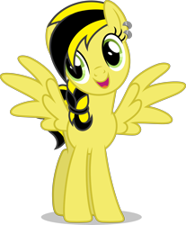 Size: 4132x5000 | Tagged: safe, artist:dashiesparkle, imported from derpibooru, oc, oc only, oc:epic v, pegasus, pony, absurd resolution, female, head tilt, mare, simple background, solo, spread wings, transparent background, vector, wings