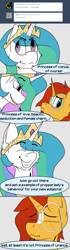 Size: 775x2756 | Tagged: safe, artist:starrypallet, imported from derpibooru, princess celestia, sunburst, alicorn, pony, ask princess sunburst, ask, comic, glasses, princess sunburst, trollestia, tumblr, uranus