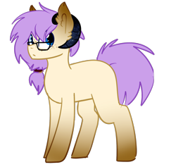 Size: 1518x1440 | Tagged: safe, artist:despotshy, imported from derpibooru, oc, oc only, oc:tin, earth pony, pony, glasses, horns, male, ram horns, simple background, solo, stallion, transparent background