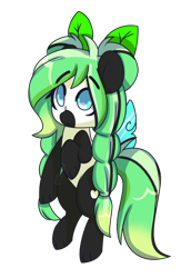 Size: 686x1000 | Tagged: safe, artist:lnspira, imported from derpibooru, oc, oc only, oc:bei bei, original species, panda pony, pony, female, simple background, solo, transparent background