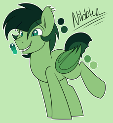 Size: 1024x1116 | Tagged: safe, artist:aidraws, artist:artsyambi, imported from derpibooru, oc, oc only, oc:nibbles, bat pony, pony, male, reference sheet, solo, stallion