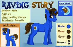 Size: 5600x3600 | Tagged: safe, artist:gaelledragons, imported from derpibooru, oc, oc only, oc:raving story, pony, unicorn, absurd resolution, high res, horn, male, reference sheet, solo, stallion, unicorn oc