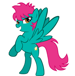 Size: 5862x5893 | Tagged: safe, artist:aborrozakale, imported from derpibooru, oc, oc only, oc:witty, pegasus, pony, absurd resolution, female, mare, rearing, simple background, solo, transparent background, vector