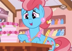 Size: 646x461 | Tagged: safe, imported from derpibooru, screencap, cup cake, pony, the perfect pear, cropped, female, solo