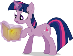 Size: 7858x6007 | Tagged: safe, artist:j5a4, imported from derpibooru, twilight sparkle, pony, unicorn, comic:when demons awake, absurd resolution, book, female, glowing horn, magic, reading, simple background, solo, telekinesis, transparent background