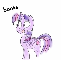 Size: 595x591 | Tagged: safe, artist:zigragirl, imported from derpibooru, twilight sparkle, twilight sparkle (alicorn), alicorn, pony, book, bookhorse, digital art, female, mare, simple background, solo, that pony sure does love books, white background