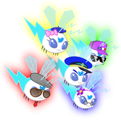 Size: 416x418 | Tagged: safe, artist:trini-mite, imported from derpibooru, oc, oc only, oc:tanya-mite, oc:taylor-mite, oc:tony-mite, oc:trini-mite, oc:tucker-mite, pony, twittermite, simple background, transparent background