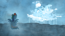 Size: 1920x1080 | Tagged: safe, artist:jamey4, artist:quanno3, edit, imported from derpibooru, rainbow dash, female, solo, vector, wallpaper, wallpaper edit