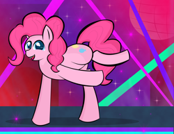 Size: 3300x2550 | Tagged: safe, artist:skyflys, imported from derpibooru, pinkie pie, pony, cute, dancing, female, happy, smiling, solo