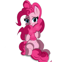 Size: 4000x4000 | Tagged: safe, artist:no-ink, artist:star-masterr, imported from derpibooru, pinkie pie, pony, absurd resolution, blushing, cute, diapinkes, female, simple background, sitting, solo, transparent background