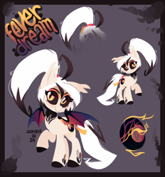 Size: 1500x1616 | Tagged: safe, artist:zombie, imported from derpibooru, oc, oc only, oc:fever dream, bat pony, pony, solo