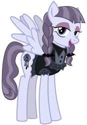 Size: 2100x3000 | Tagged: safe, artist:cheezedoodle96, imported from derpibooru, inky rose, pegasus, pony, honest apple, .svg available, clothes, cute, female, goth, gothic lolita, high res, inkabetes, mare, simple background, smiling, solo, spread wings, svg, tall, transparent background, vector, when she smiles, wings