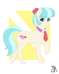 Size: 2400x3000 | Tagged: safe, artist:souladdicted, imported from derpibooru, coco pommel, earth pony, pony, cocobetes, cute, female, looking at you, mare, raised hoof, request, requested art, smiling, solo