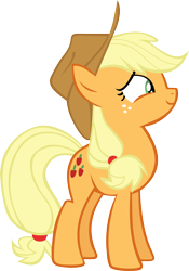 Size: 1734x2481 | Tagged: safe, artist:frownfactory, imported from derpibooru, applejack, pony, honest apple, .svg available, female, simple background, solo, svg, transparent background, vector