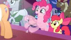 Size: 847x473 | Tagged: safe, imported from derpibooru, screencap, apple bloom, big shot, jet set, north point, pinkie pie, starstreak, earth pony, pony, honest apple, male, stallion