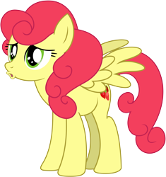 Size: 3629x3853 | Tagged: safe, artist:bluemeganium, imported from derpibooru, strawberry sunrise, pegasus, pony, honest apple, female, simple background, smug, solo, spread wings, strawberry savage, transparent background, vector, wings